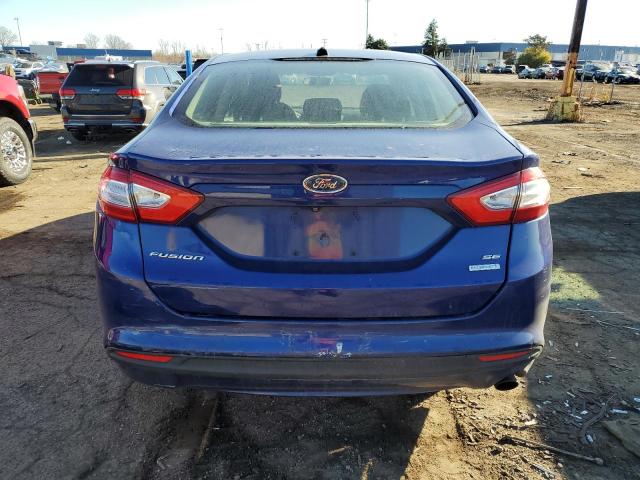 3FA6P0HD5FR139827 - 2015 FORD FUSION SE BLUE photo 6