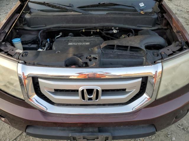 5FNYF38229B005613 - 2009 HONDA PILOT LX MAROON photo 12