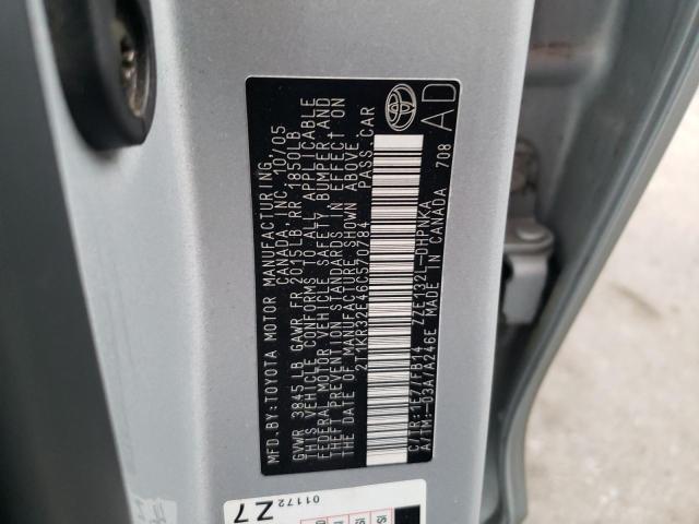 2T1KR32E46C570784 - 2006 TOYOTA COROLLA MA XR SILVER photo 12