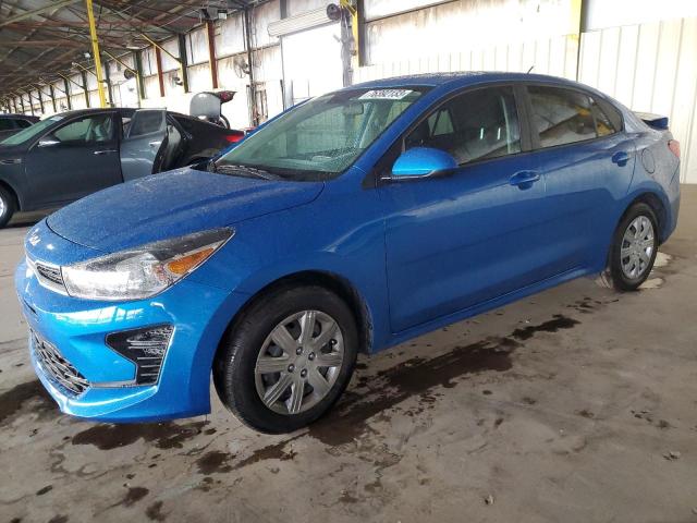 3KPA24AD3NE461070 - 2022 KIA RIO LX BLUE photo 1