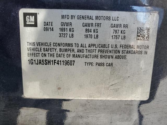 1G1JA5SH1F4119607 - 2015 CHEVROLET SONIC LS 蓝色 照片 12