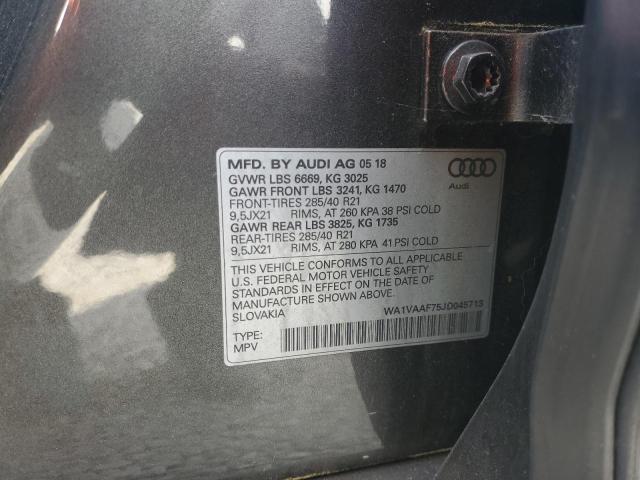 WA1VAAF75JD045713 - 2018 AUDI Q7 PRESTIGE 黑色 照片 14