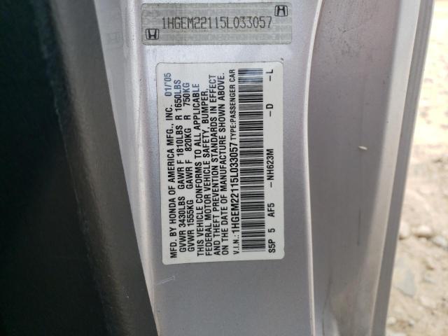 1HGEM22115L033057 - 2005 HONDA CIVIC DX VP Gümüş foto 13