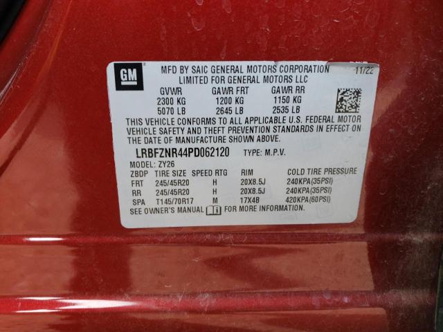 LRBFZNR44PD062120 - 2023 BUICK ENVISION ESSENCE RED photo 13