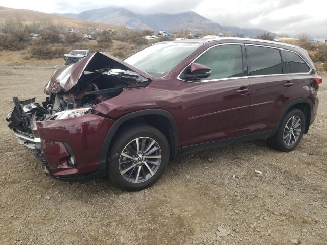 5TDJZRFHXKS998153 - 2019 TOYOTA HIGHLANDER SE MAROON photo 1