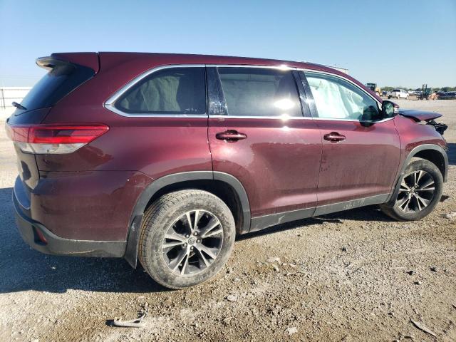 5TDZZRFH9KS352654 - 2019 TOYOTA HIGHLANDER LE BURGUNDY photo 3