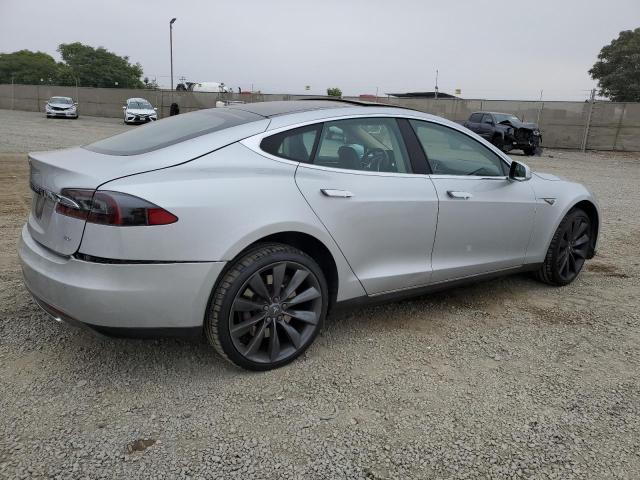 5YJSA1S19EFP41953 - 2014 TESLA MODEL S SILVER photo 3