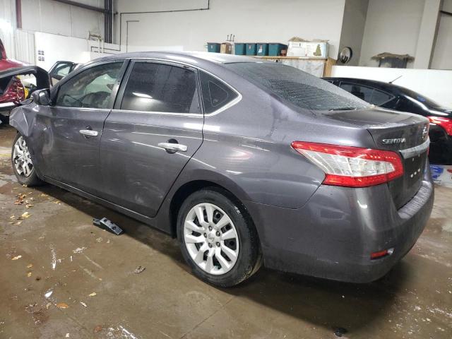 3N1AB7AP3DL770904 - 2013 NISSAN SENTRA S GRAY photo 2