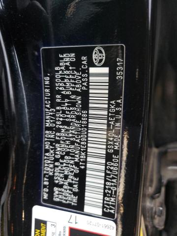 4T1BK1EB9DU018686 - 2013 TOYOTA AVALON BASE 黑色 照片 12