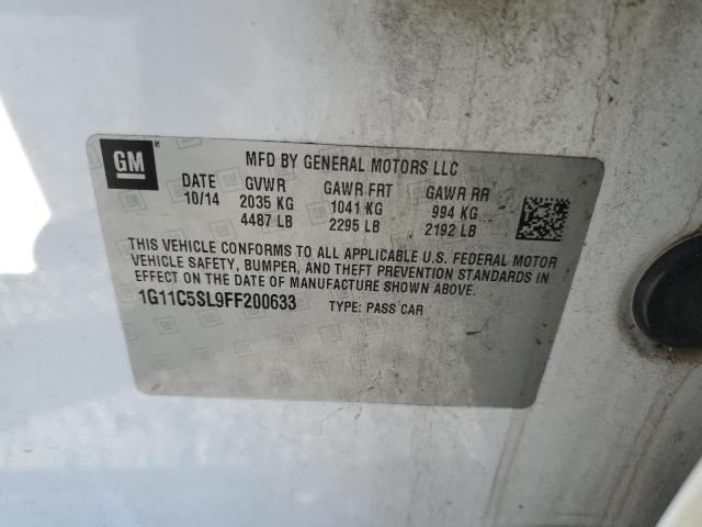 1G11C5SL9FF200633 - 2015 CHEVROLET MALIBU 1LT Ağ foto 13