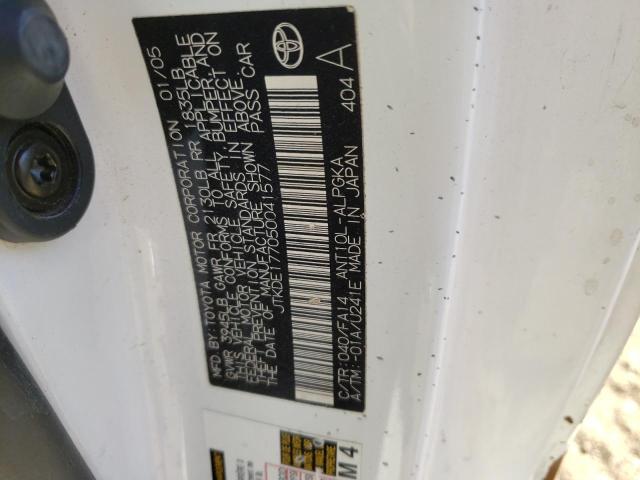 JTKDE177050041577 - 2005 TOYOTA SCION TC Ақ фото 12