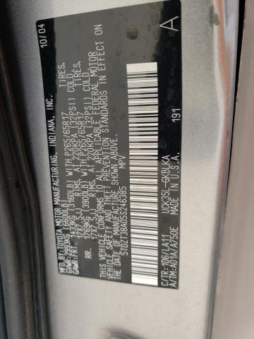 5TDZT38A05S246385 - 2005 TOYOTA SEQUOIA LIMITED SILVER photo 13