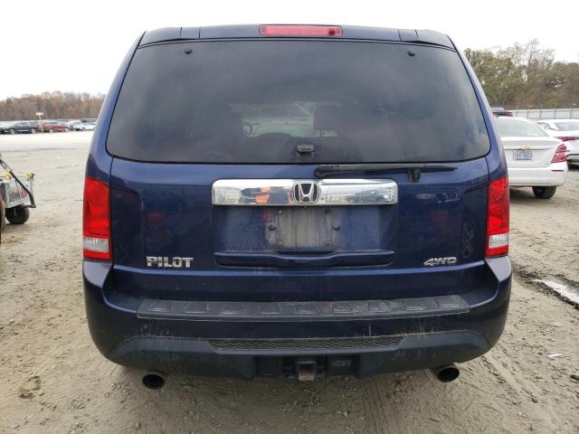 5FNYF4H68DB016858 - 2013 HONDA PILOT EXL BLUE photo 6