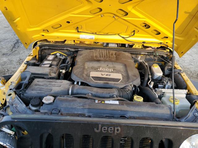 1C4AJWAG5FL619538 - 2015 JEEP WRANGLER SPORT YELLOW photo 11