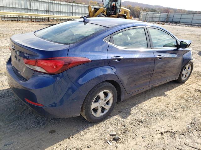 5NPDH4AE9FH591582 - 2015 HYUNDAI ELANTRA SE BLUE photo 3