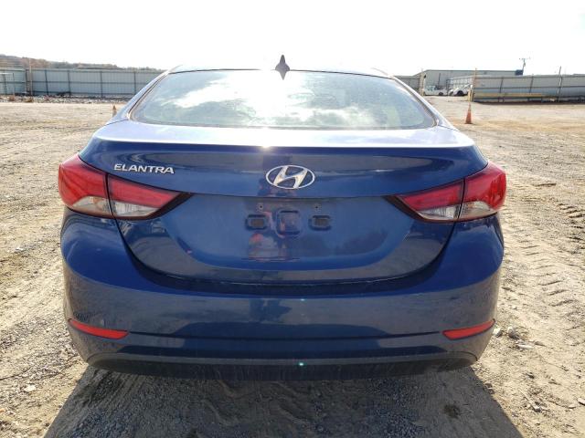 5NPDH4AE9FH591582 - 2015 HYUNDAI ELANTRA SE BLUE photo 6