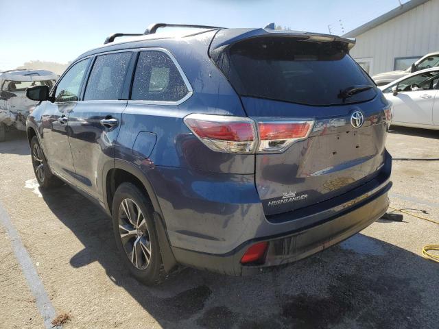 5TDJKRFH2GS314434 - 2016 TOYOTA HIGHLANDER XLE 蓝色 照片 2
