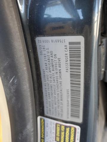 WVWRH63B84P102465 - 2004 VOLKSWAGEN PASSAT GLX Boz foto 12