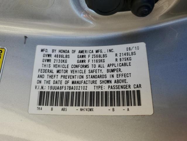 19UUA8F57BA002102 - 2011 ACURA TL GRAY photo 13