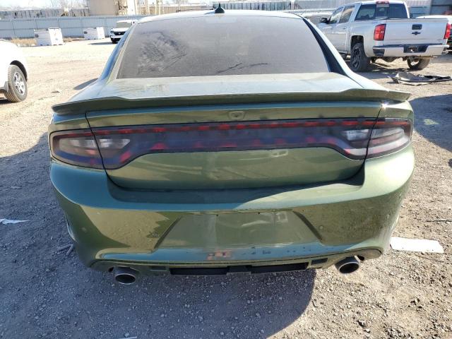 2C3CDXCT4NH190148 - 2022 DODGE CHARGER R/T GREEN photo 6