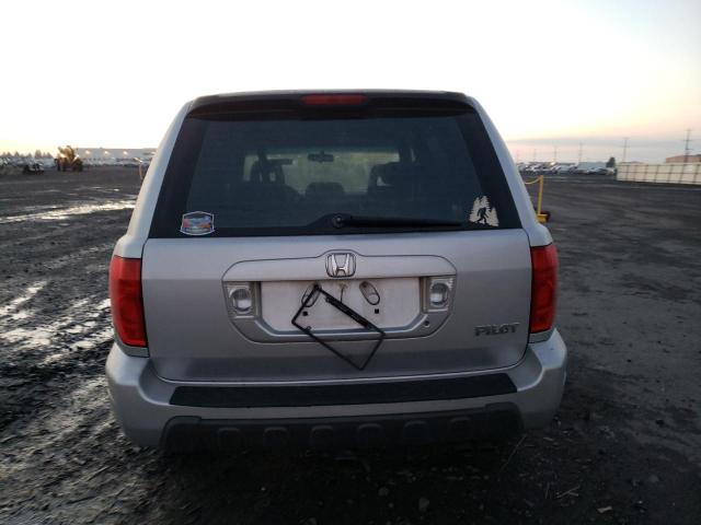 2HKYF181X4H589958 - 2004 HONDA PILOT LX SILVER photo 6