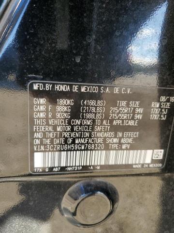 3CZRU6H59GM768320 - 2016 HONDA HR-V EX BLACK photo 13