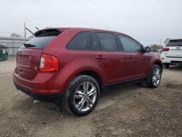 2FMDK4JC9DBC60635 - 2013 FORD EDGE SEL RED photo 3