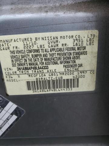 3N1AB6AP4BL644333 - 2011 NISSAN SENTRA 2.0 SILVER photo 12