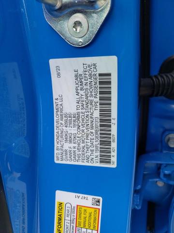 19XFL1G83RE001313 - 2024 HONDA CIVIC SPORT TOURING أزرق صورة 12