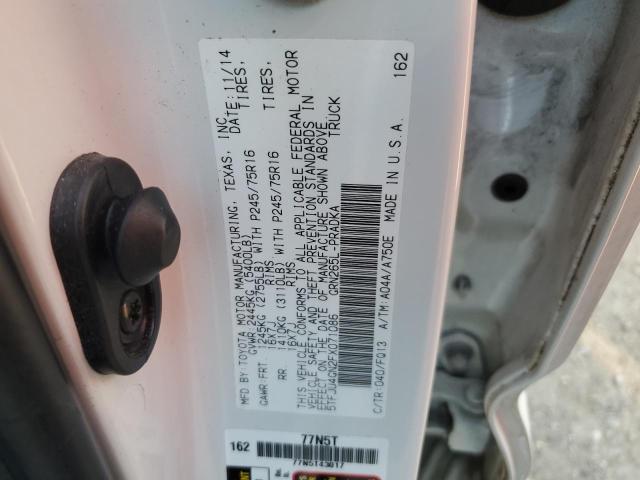 5TFJU4GN2FX071086 - 2015 TOYOTA TACOMA DOUBLE CAB PRERUNNER WHITE photo 13