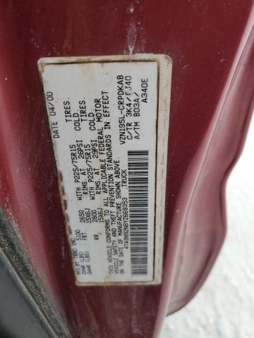 4TASN92N8YZ669353 - 2000 TOYOTA TACOMA XTRACAB PRERUNNER 红色 照片 12