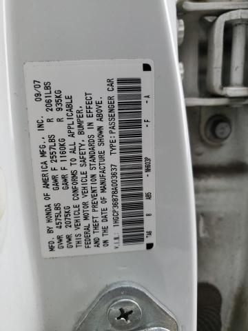 1HGCP36878A003637 - 2008 HONDA ACCORD EXL WHITE photo 12