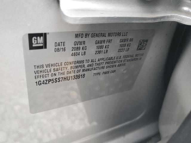 1G4ZP5SS7HU133918 - 2017 BUICK LACROSSE ESSENCE SILVER photo 13