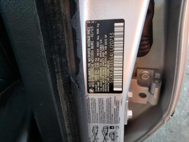 5UXFA13554LU20733 - 2004 BMW X5 3.0I SILVER photo 13