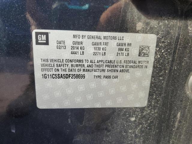 1G11C5SA5DF258699 - 2013 CHEVROLET MALIBU 1LT Qara foto 12