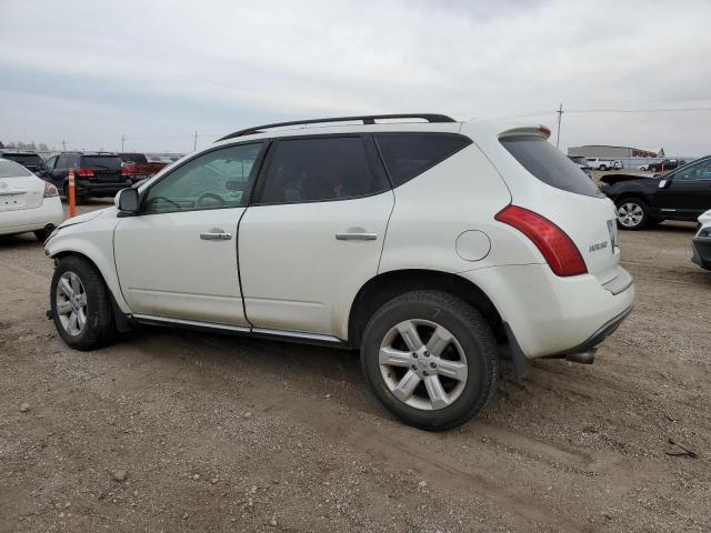 JN8AZ08W46W526760 - 2006 NISSAN MURANO SL WHITE photo 2