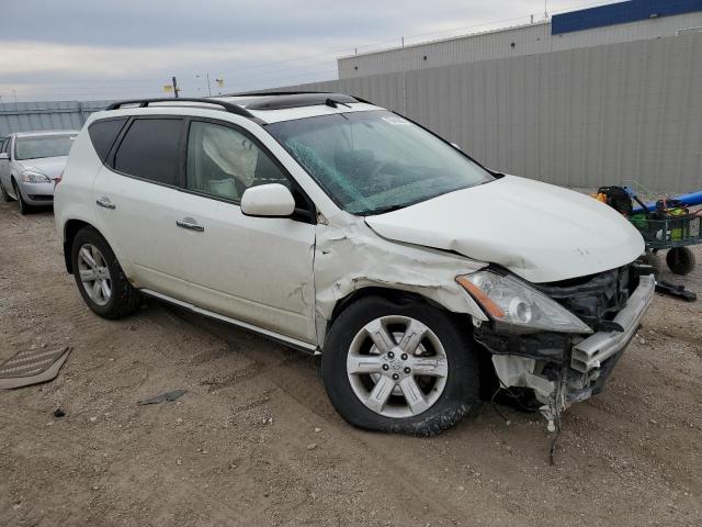 JN8AZ08W46W526760 - 2006 NISSAN MURANO SL WHITE photo 4