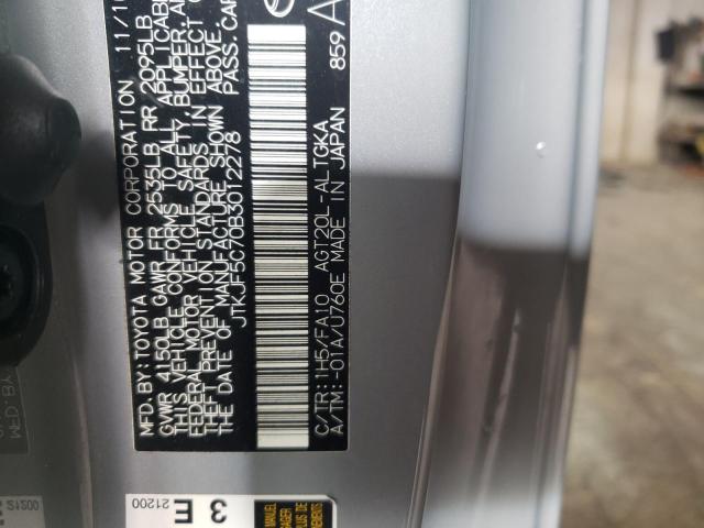 JTKJF5C70B3012278 - 2011 TOYOTA SCION TC 灰色 照片 12