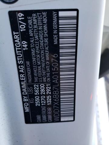WDD7X6BB7LA015076 - 2020 MERCEDES-BENZ AMG GT 53 WHITE photo 12