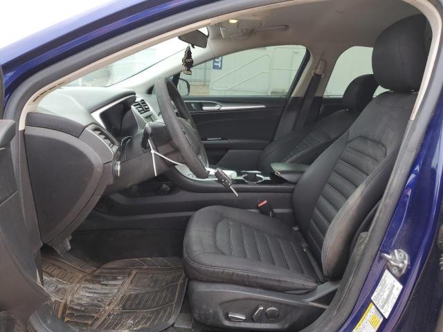 1FA6P0H79F5122767 - 2015 FORD FUSION SE BLUE photo 7