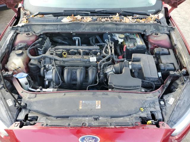 3FA6P0G74ER168259 - 2014 FORD FUSION S RED photo 11