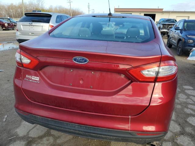3FA6P0G74ER168259 - 2014 FORD FUSION S RED photo 6
