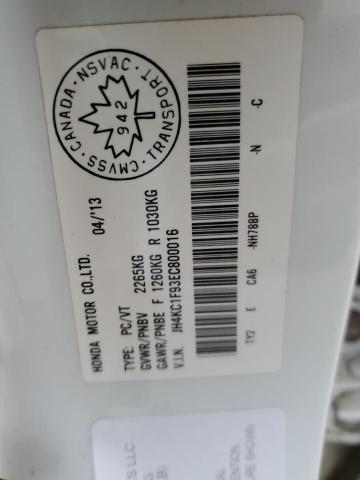 JH4KC1F93EC800016 - 2014 ACURA RLX ADVANCE WHITE photo 13