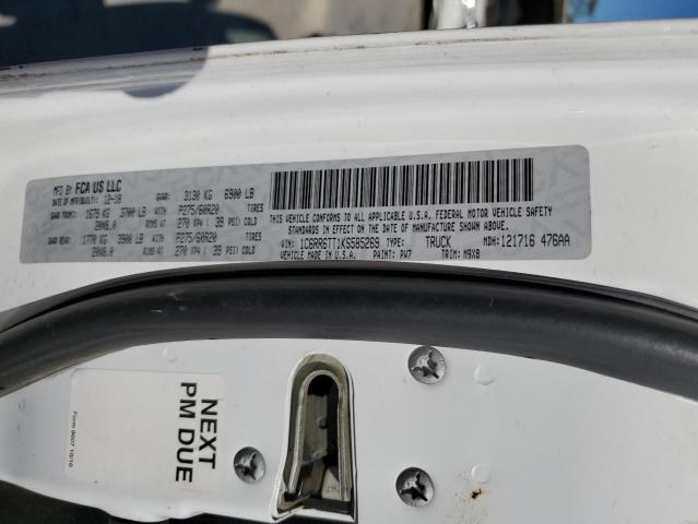 1C6RR6TT1KS585269 - 2019 RAM 1500 CLASS SLT თეთრი ფოტო 13