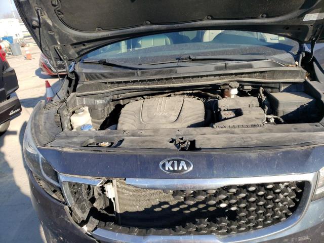 KNDMC5C17F6079523 - 2015 KIA SEDONA EX BLUE photo 11