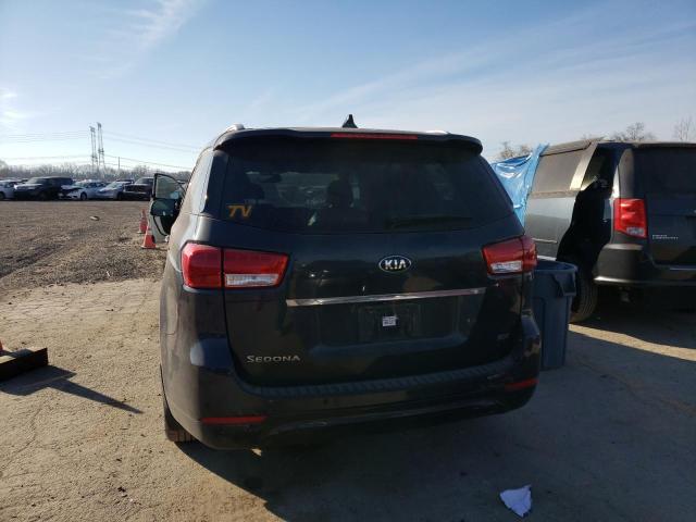 KNDMC5C17F6079523 - 2015 KIA SEDONA EX BLUE photo 6