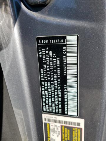 WVWMM7AJ0BW282419 - 2011 VOLKSWAGEN GOLF ნაცრისფერი ფოტო 12