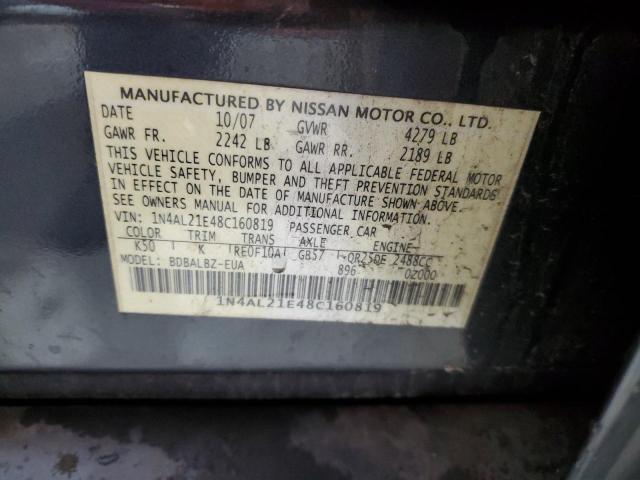 1N4AL21E48C160819 - 2008 NISSAN ALTIMA 2.5 GRAY photo 13