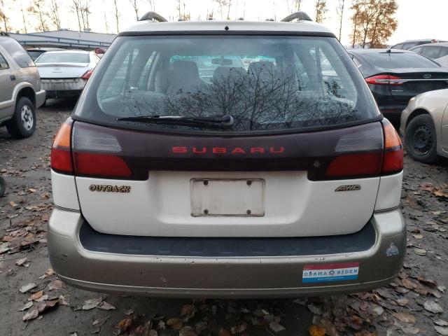 4S3BH665017622386 - 2001 SUBARU LEGACY OUTBACK WHITE photo 6