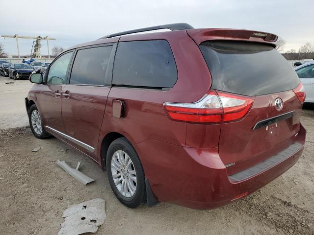 5TDYZ3DC0HS771209 - 2017 TOYOTA SIENNA XLE RED photo 2